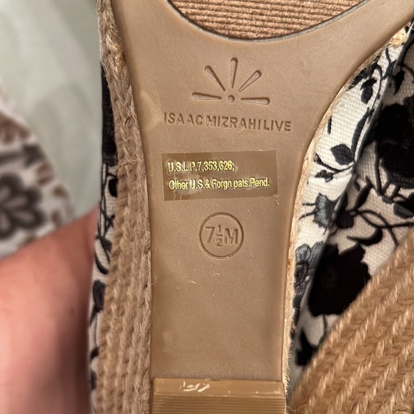 Isaac Mizrahi brand size 7.5M slip on peep toe wedge heels- brand new - Picture 5 of 6